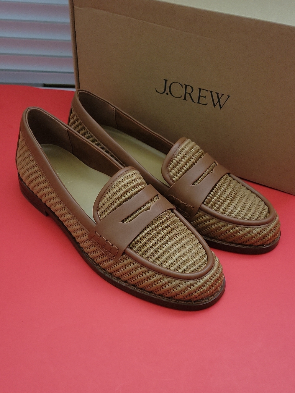 J. Crew Woven Penny Loafers